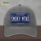 Smoky Mtns Tennessee Blue Novelty License Plate Hat Tag Unconstructed Cotton / Charcoal