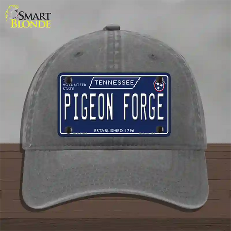 Pigeon Forge Tennessee Blue Novelty License Plate Hat Tag Unconstructed Cotton / Charcoal