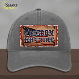 Freedom Isnt Free Flag Novelty License Plate Hat Tag Unconstructed Cotton / Charcoal