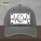 Basketball Heart Beat Novelty License Plate Hat Tag Unconstructed Cotton / Charcoal