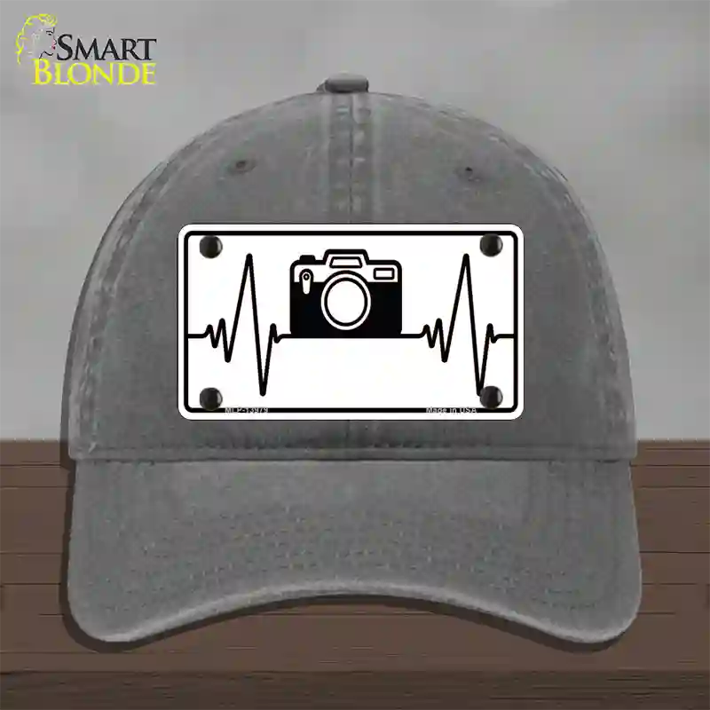 Photography Heart Beat Novelty License Plate Hat Tag Unconstructed Cotton / Charcoal