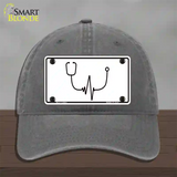 Stethoscope Heart Beat Novelty License Plate Hat Tag Unconstructed Cotton / Charcoal