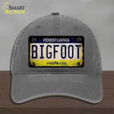 Bigfoot Pennsylvania Novelty License Plate Hat Tag Unconstructed Cotton / Charcoal