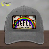 Bigfoot Hawaii Novelty License Plate Hat Tag Unconstructed Cotton / Charcoal