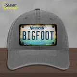 Bigfoot Kentucky Novelty License Plate Hat Tag Unconstructed Cotton / Charcoal