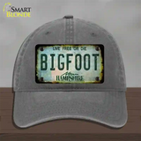 Bigfoot New Hampshire Novelty License Plate Hat Tag Unconstructed Cotton / Charcoal