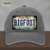 Bigfoot Rhode Island Novelty License Plate Hat Tag Unconstructed Cotton / Charcoal