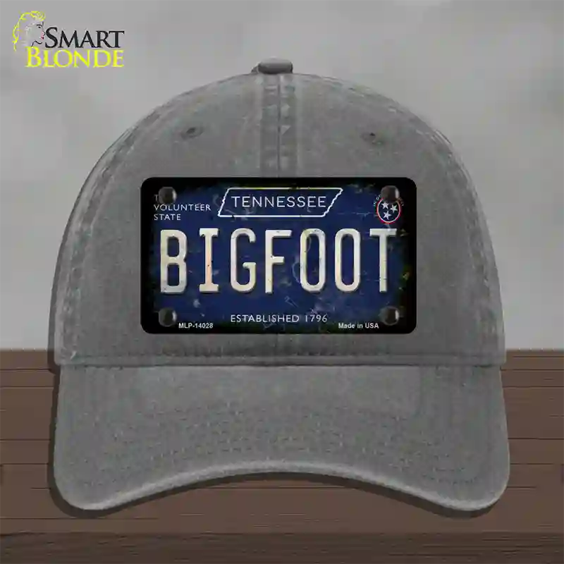 Bigfoot Tennessee Novelty License Plate Hat Tag Unconstructed Cotton / Charcoal