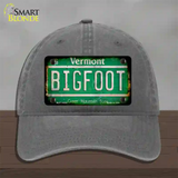 Bigfoot Vermont Novelty License Plate Hat Tag Unconstructed Cotton / Charcoal