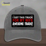 Trade Truck For My Wife Novelty License Plate Hat Unconstructed Cotton / Charcoal