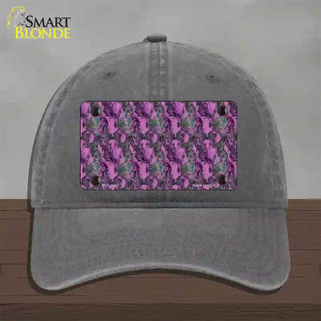 Purple Vortex Novelty License Plate Hat Unconstructed Cotton / Charcoal