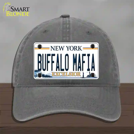 Buffalo Mafia New York Excelsior Novelty License Plate Hat Unconstructed Cotton / Charcoal