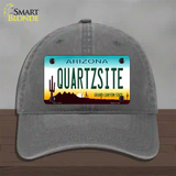 Quartzsite Arizona State Background Novelty License Plate Hat Unconstructed Cotton / Charcoal