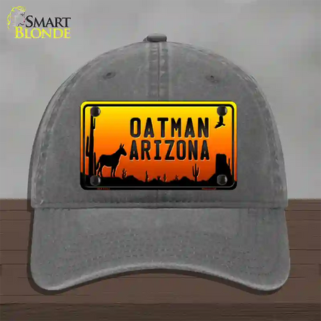 Oatman Arizona Scenic Background Novelty License Plate Hat Unconstructed Cotton / Charcoal