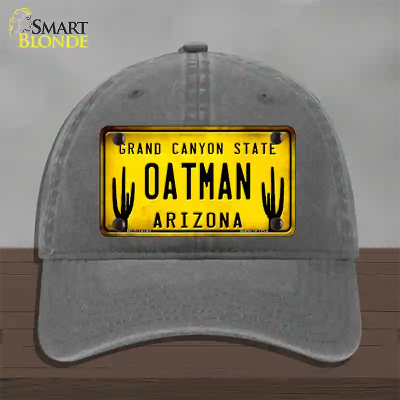 Arizona Oatman Yellow Novelty License Plate Hat Unconstructed Cotton / Charcoal