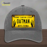 Arizona Oatman Yellow Novelty License Plate Hat Unconstructed Cotton / Charcoal