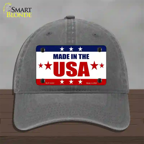 Made in the USA Novelty License Plate Hat Unconstructed Cotton / Charcoal