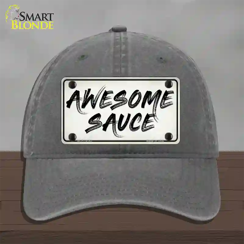 Awesome Sauce Novelty License Plate Hat Unconstructed Cotton / Charcoal