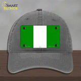 Nigeria Flag Novelty License Plate Hat Unconstructed Cotton / Charcoal