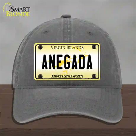 Virgin Islands Anegada Novelty License Plate Hat Unconstructed Cotton / Charcoal