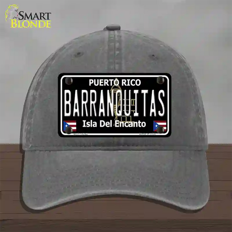 Barranquitas Puerto Rico Black Novelty License Plate Hat Unconstructed Cotton / Charcoal