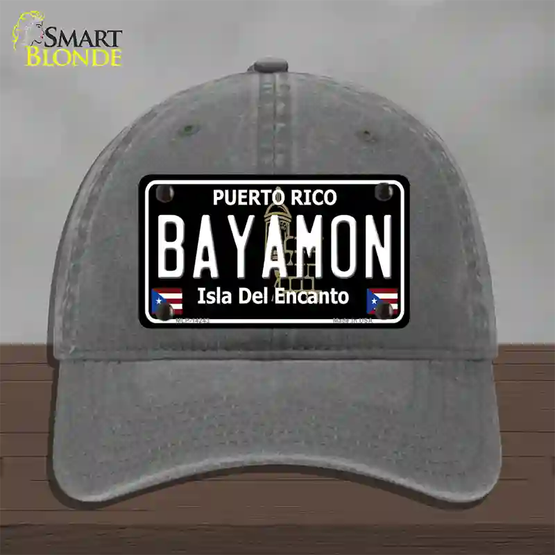 Bayamon Puerto Rico Black Novelty License Plate Hat Unconstructed Cotton / Charcoal