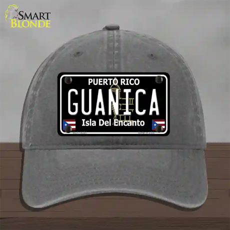 Guanica Puerto Rico Black Novelty License Plate Hat Unconstructed Cotton / Charcoal