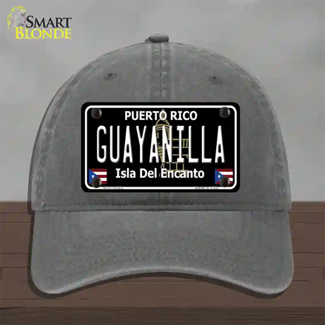 Guayanilla Puerto Rico Black Novelty License Plate Hat Unconstructed Cotton / Charcoal