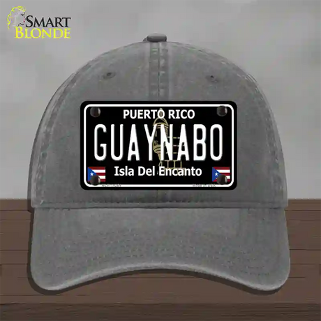 Guaynabo Puerto Rico Black Novelty License Plate Hat Unconstructed Cotton / Charcoal