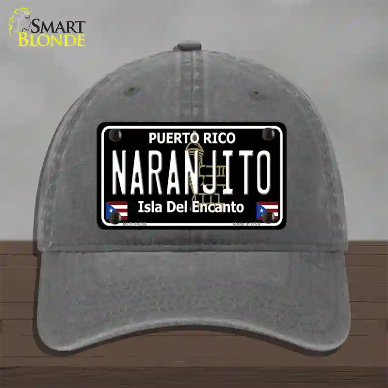 Naranjito Puerto Rico Black Novelty License Plate Hat Unconstructed Cotton / Charcoal