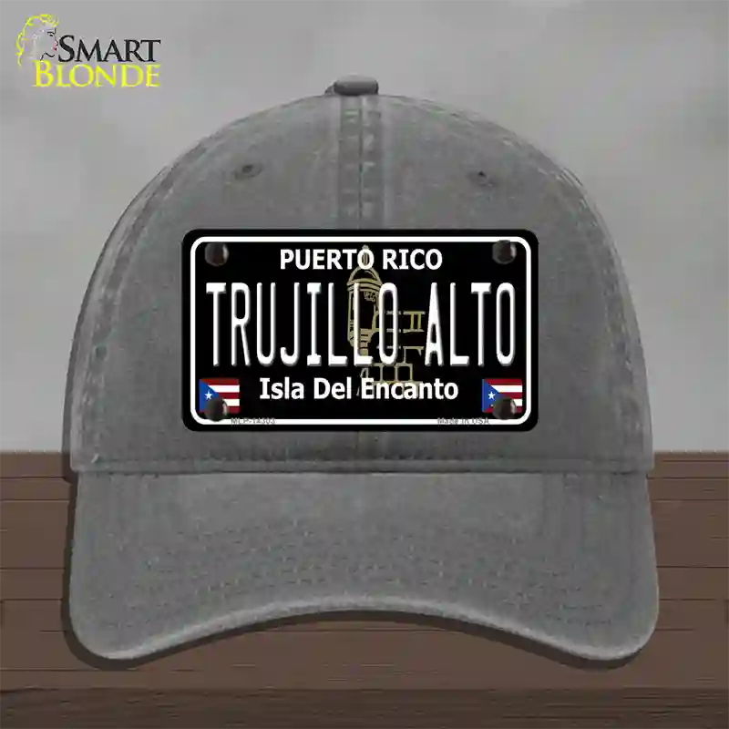 Trujillo Alto Puerto Rico Black Novelty License Plate Hat Unconstructed Cotton / Charcoal