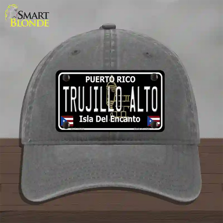 Trujillo Alto Puerto Rico Black Novelty License Plate Hat Unconstructed Cotton / Charcoal