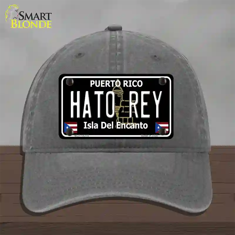 Hato Rey Puerto Rico Black Novelty License Plate Hat Unconstructed Cotton / Charcoal