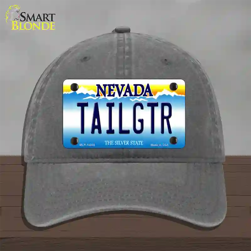 Tailgtr Nevada Novelty License Plate Hat Unconstructed Cotton / Charcoal