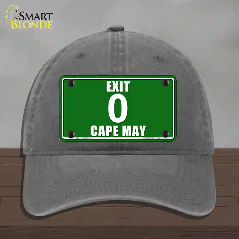 Exit 0 Cape May Novelty License Plate Hat Unconstructed Cotton / Charcoal