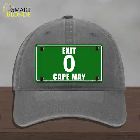 Exit 0 Cape May Novelty License Plate Hat Unconstructed Cotton / Charcoal