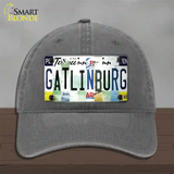 Gatlinburg License Plate Art Novelty License Plate Hat Unconstructed Cotton / Charcoal