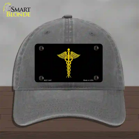 Caduceus Novelty License Plate Hat Unconstructed Cotton / Charcoal