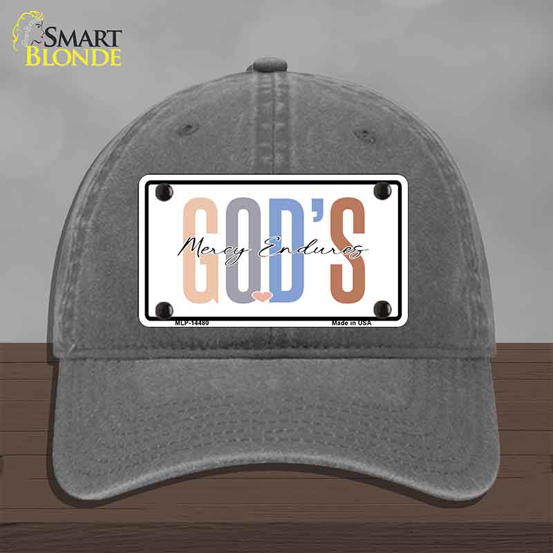 Gods Mercy Endures Novelty License Plate Hat HAT-MLP-14480