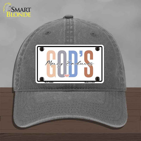 Gods Mercy Endures Novelty License Plate Hat HAT-MLP-14480