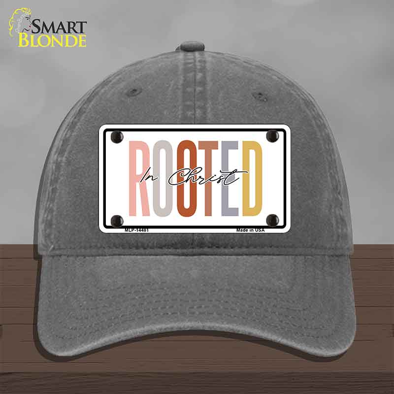 Rooted In Christ Novelty License Plate Hat HAT-MLP-14481