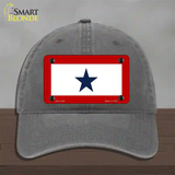 Blue Star One Novelty License Plate Hat Unconstructed Cotton / Charcoal