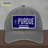 Purdue Indiana Novelty License Plate Hat Unconstructed Cotton / Charcoal