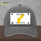 Guam State Novelty License Plate Hat Unconstructed Cotton / Charcoal