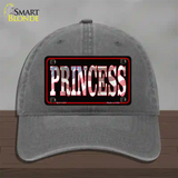 Princess Patriotic Novelty License Plate Hat Unconstructed Cotton / Charcoal