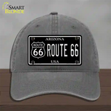 Route 66 Arizona Black Novelty License Plate Hat Unconstructed Cotton / Charcoal