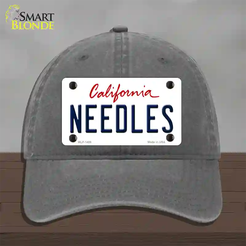 Needles California Novelty License Plate Hat Unconstructed Cotton / Charcoal