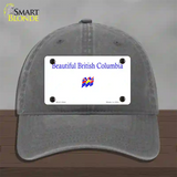 British Columbia Novelty License Plate Hat Unconstructed Cotton / Charcoal