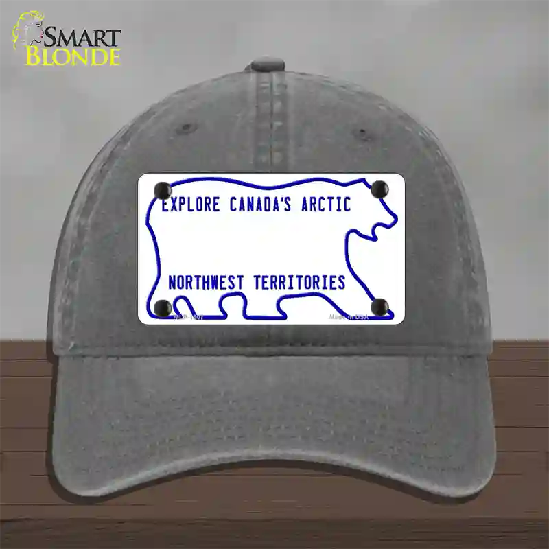 Northwest Territories Novelty License Plate Hat Unconstructed Cotton / Charcoal