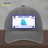 Nova Scotia Novelty License Plate Hat Unconstructed Cotton / Charcoal